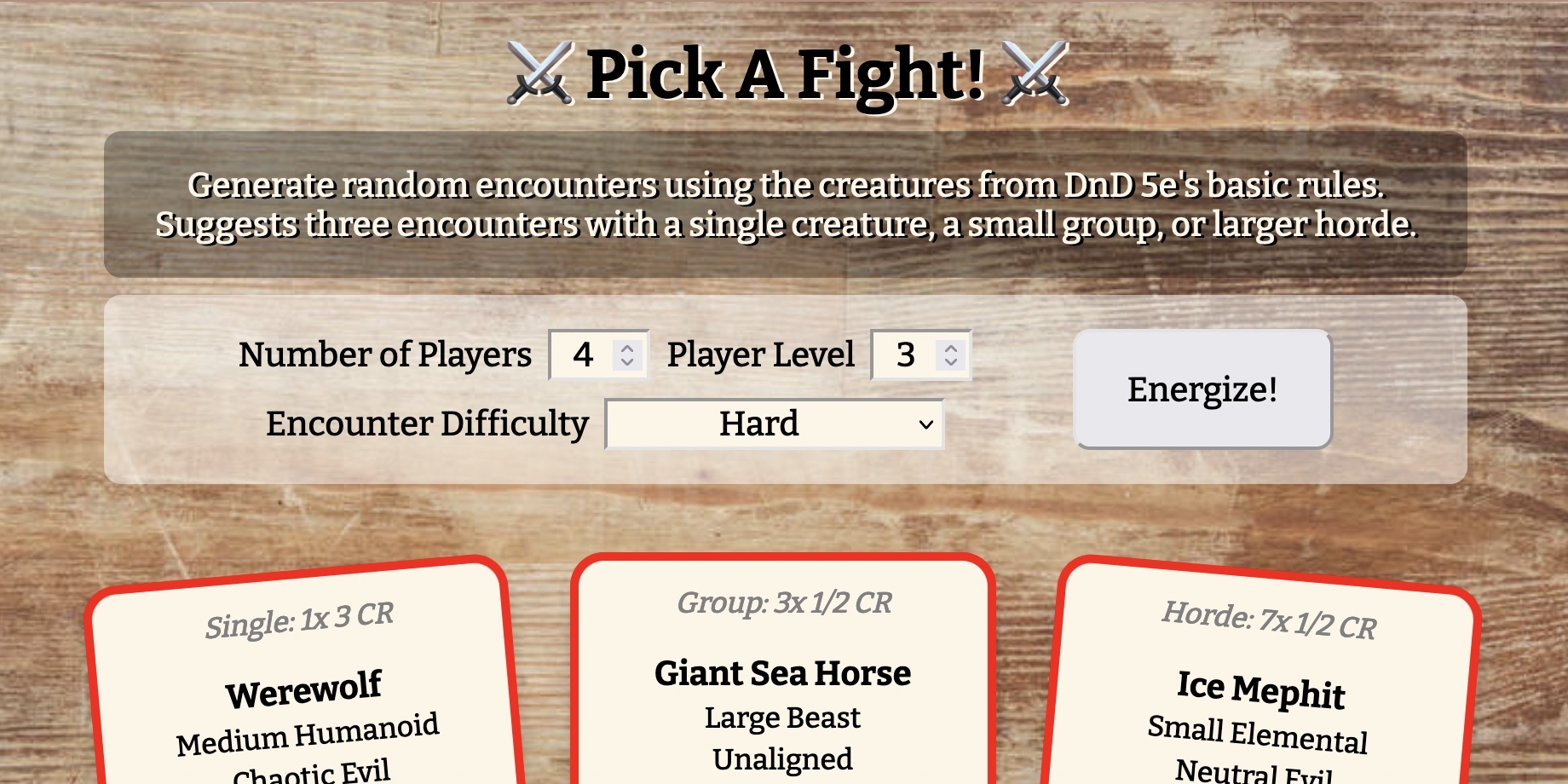 GitHub - kylerobertduncan/randEncGen: Random Encounter Generator · GitHub
