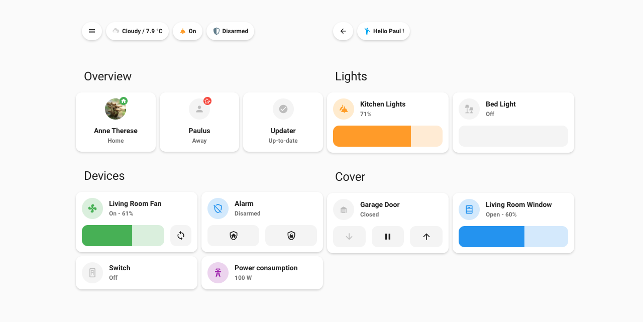 GitHub - Clooos/Home-Assistant-Mobile-First: A minimalist and user-friendly  design, combined with an mobile first approach for the Home Assistant  dashboard., home assistant 