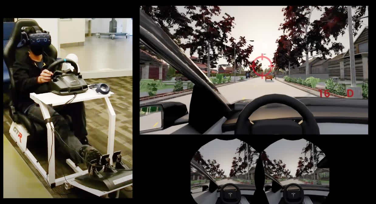 Snapshot from the CARLA driving simulator