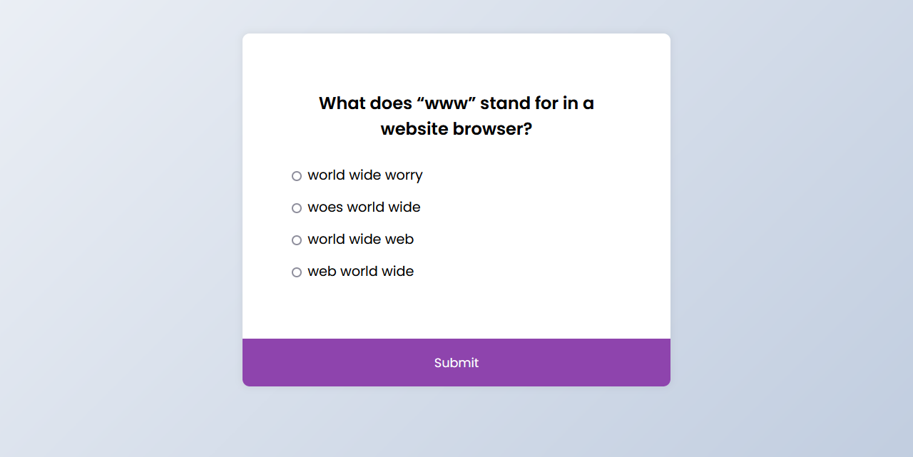 GitHub - nlm4mwiad/Quiz-App: Quiz App learned to practice vanilla JS