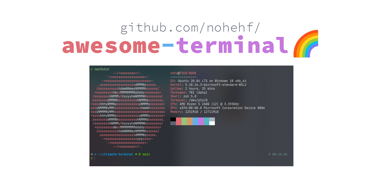 GitHub nohehf/awesometerminal Quick guide to set up an awesome
