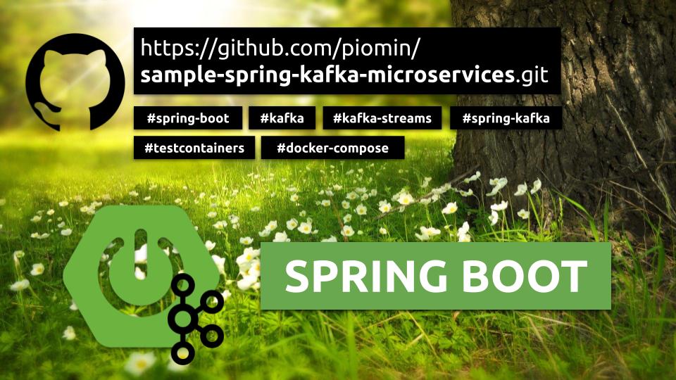 Spring kafka hot sale test example