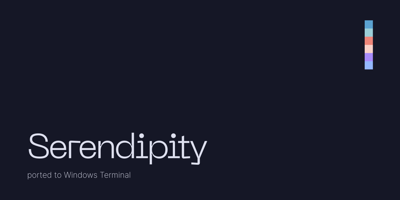 GitHub SerendipityTheme/windowsterminal Serendipity theme ported