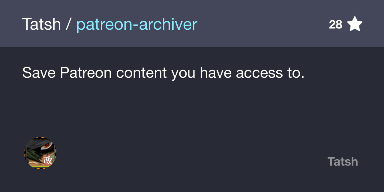 patreon-archiver