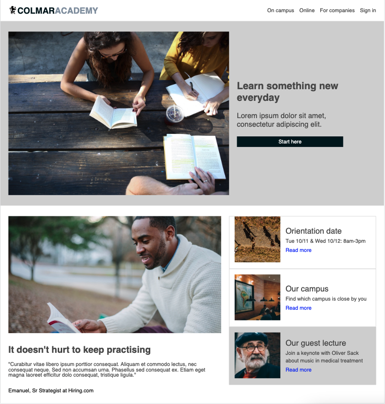 GitHub - desmondlimjw/colmarAcademy: A responsive website incorporating ...