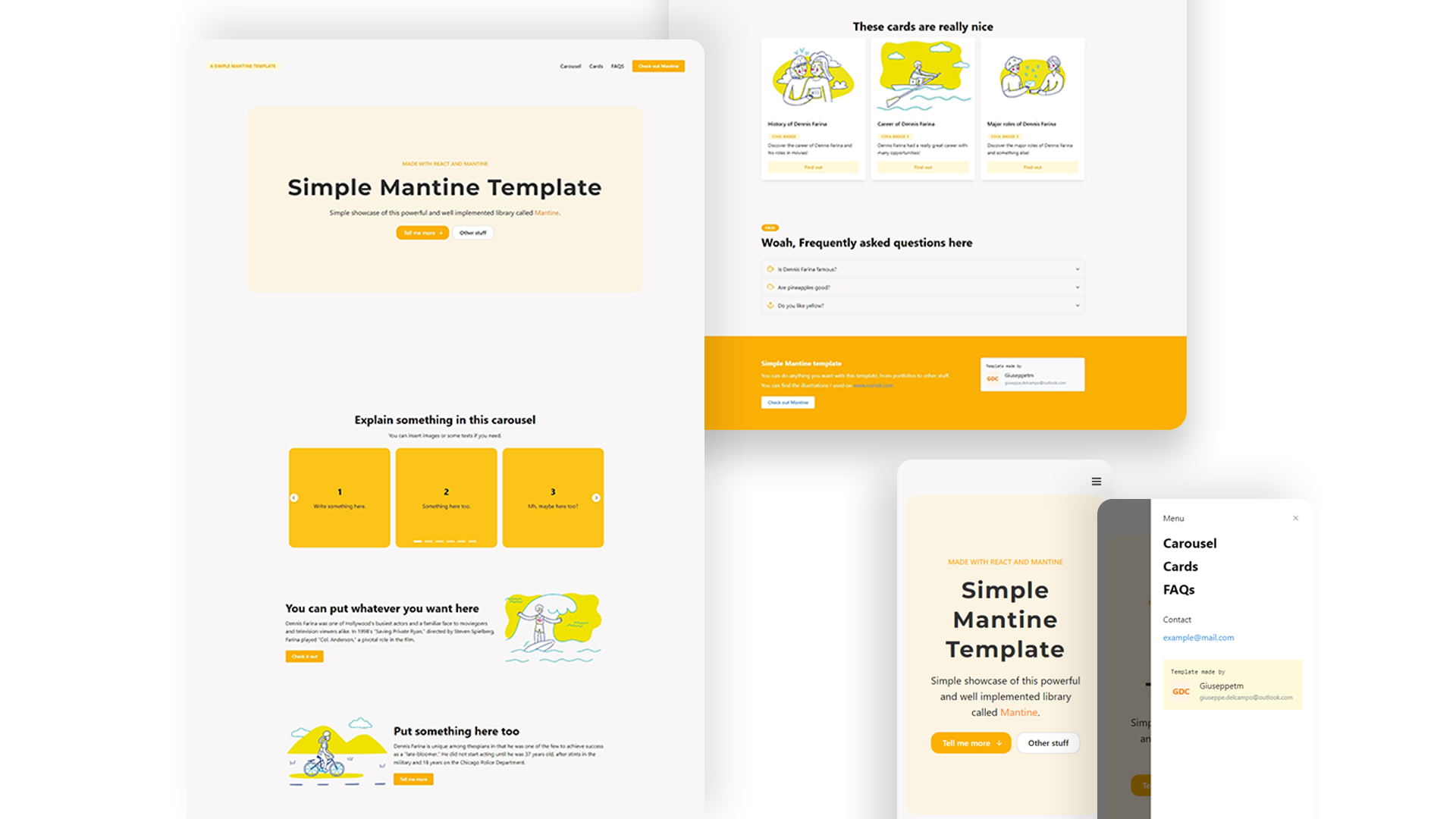 Mantine Admin Template