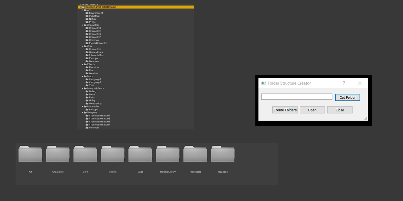 GitHub - jackhardie/FolderCreator: Tool to create a Content Directory ...