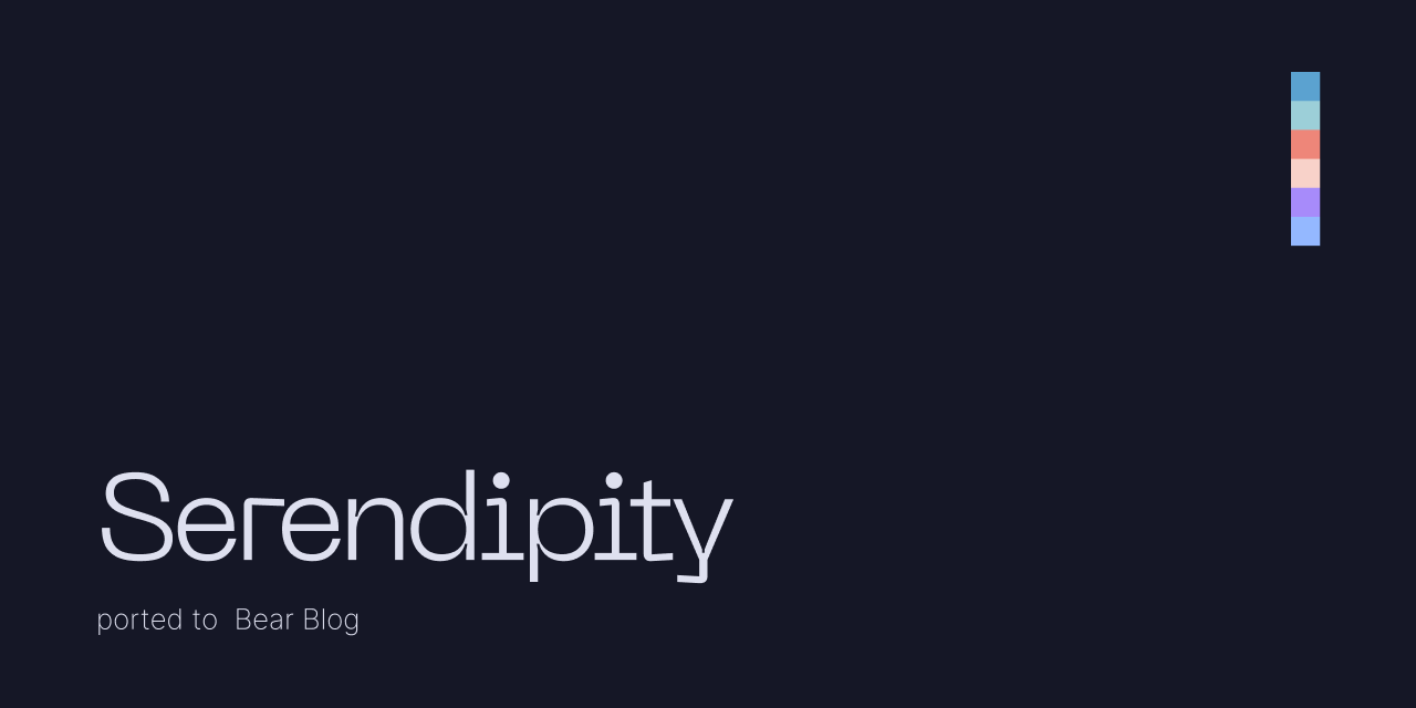 GitHub - Serendipity-Theme/bear-blog: Serendipity for bear blog