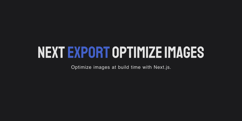 next-export-optimize-images