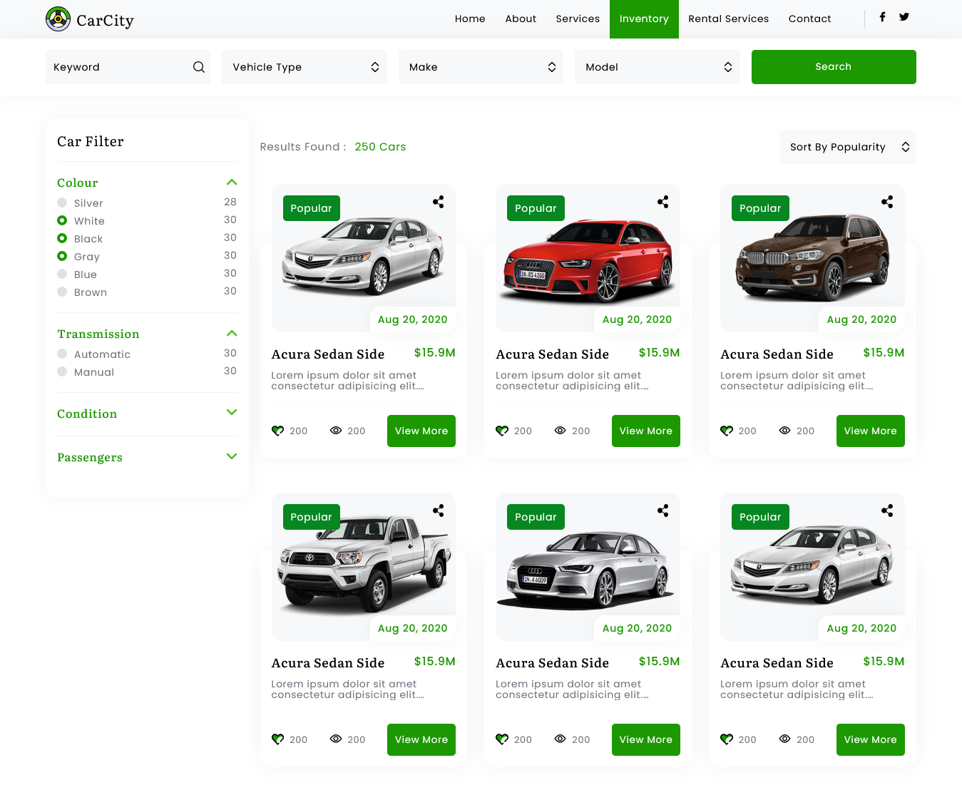 GitHub - Dana204/CarCity: Car dealership inventory page