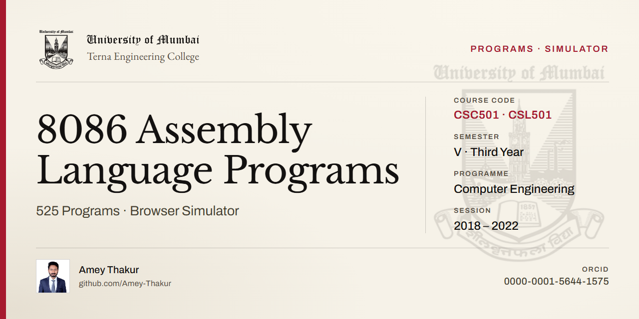 8086-ASSEMBLY-LANGUAGE-PROGRAMS