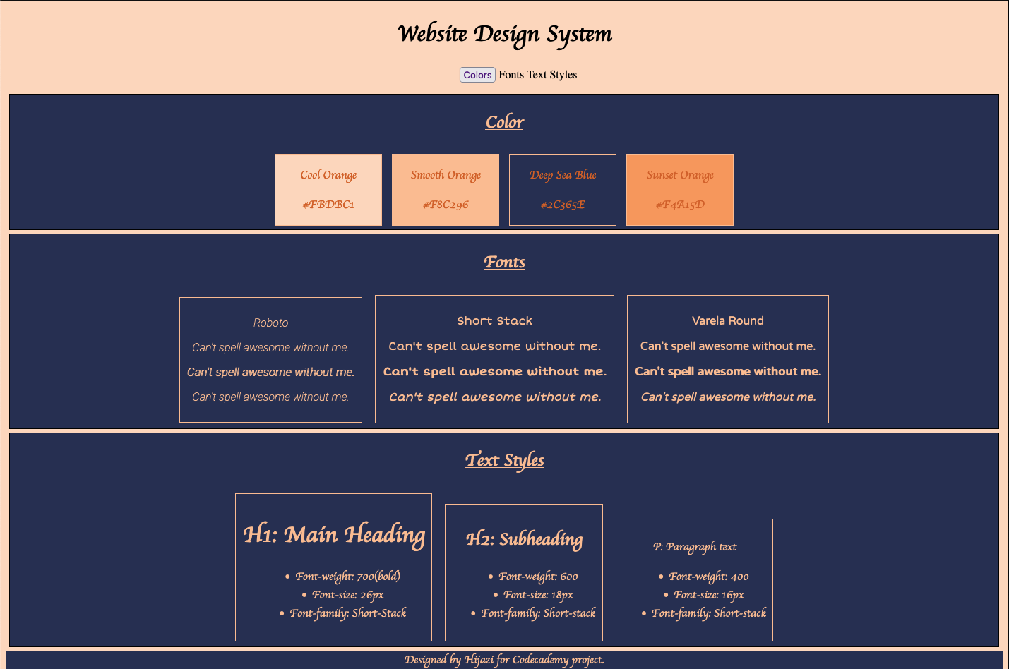 GitHub - hijazi0610/Website-Design-System: Codecademy Project 1