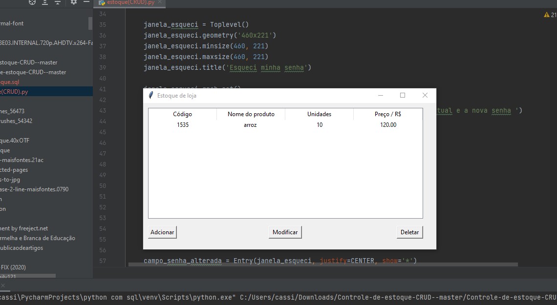 GitHub - cassinaldo-filho/Controle-de-estoque-CRUD-: Programa simples ...