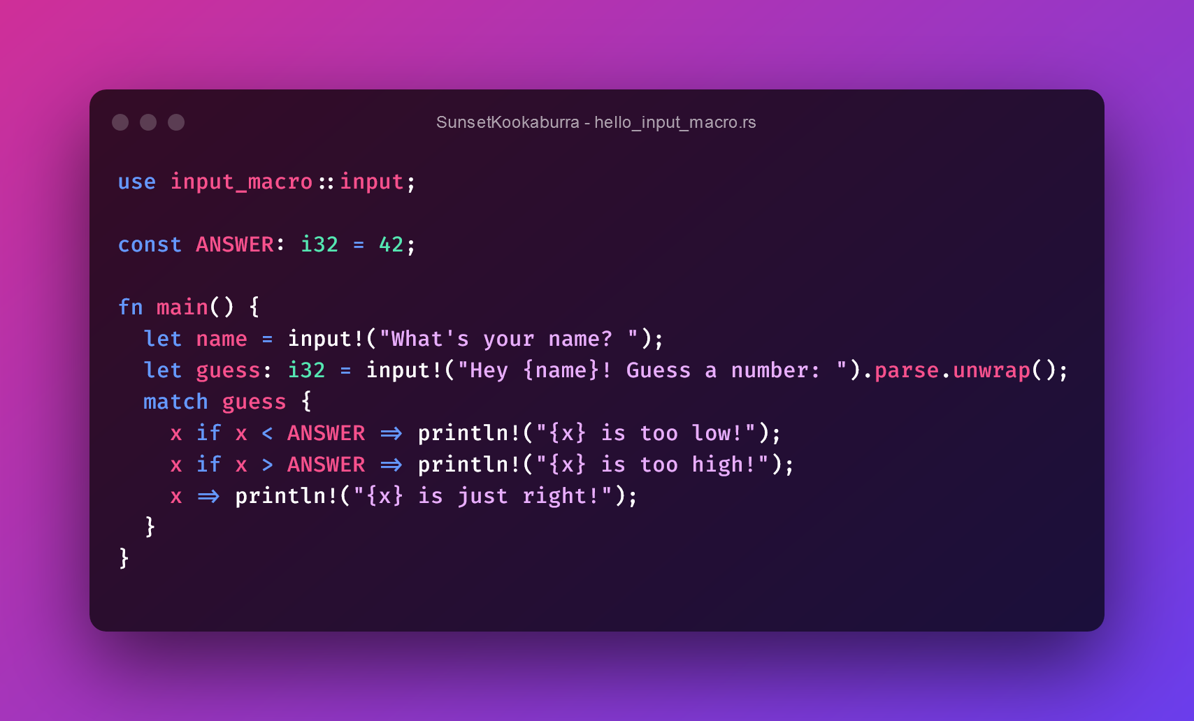 GitHub - sunsetkookaburra/input-macro: No-nonsense input!(...) macro ...