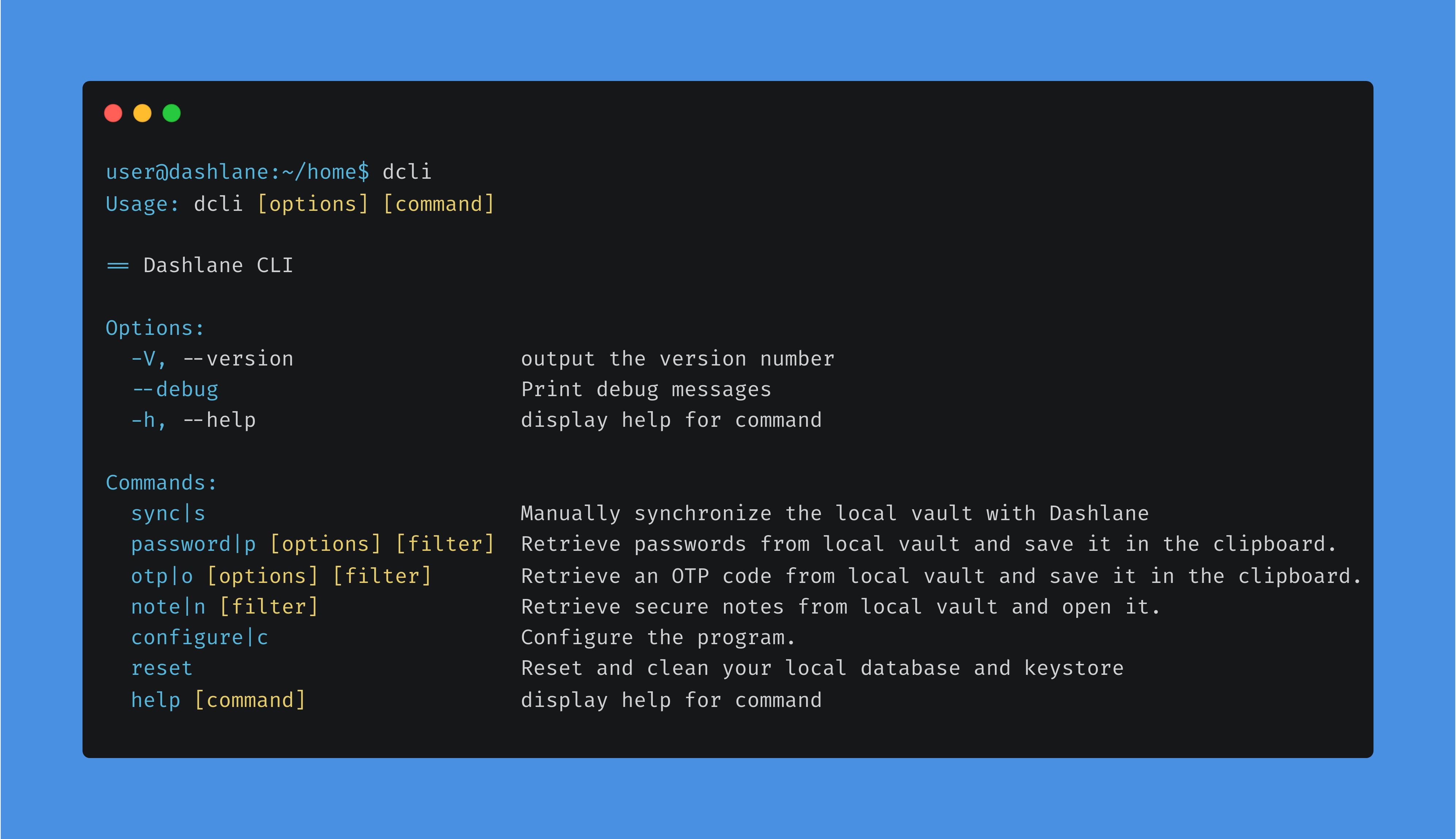 Dashlane/dashlane-cli