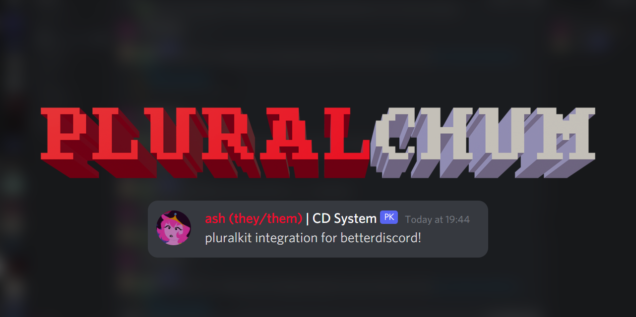 GitHub estroBiologist/pluralchum PluralKit integration for BetterDiscord
