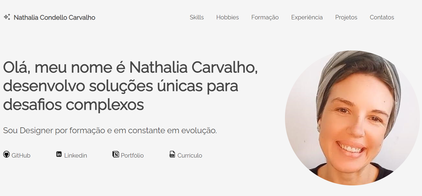 Meu perfil Modelo HTML