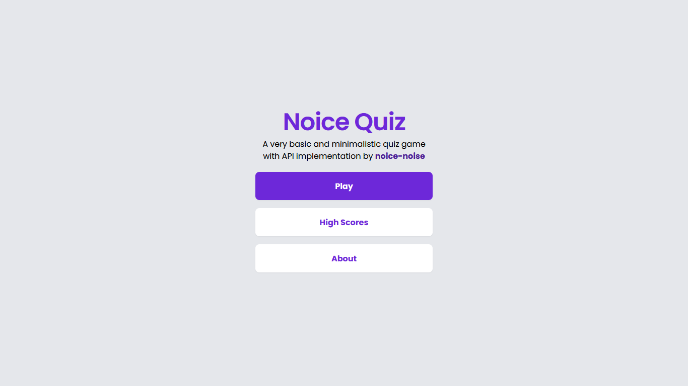 GitHub - noice-noise/quiz-web-app: 🎮 A basic and minimalistic Quiz web ...