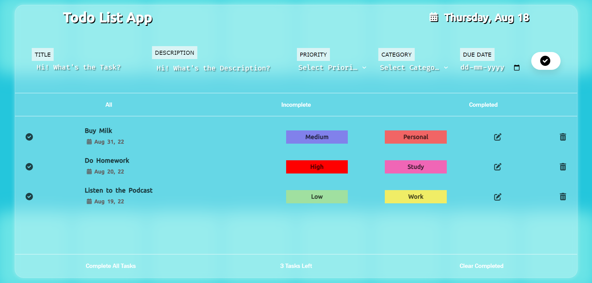 FullStack-Todo-List-Application