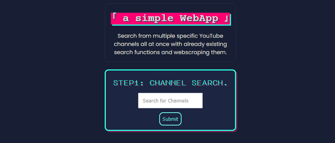 GitHub - vviccdelica/multi-channel-youtube-search: Simple flask based ...