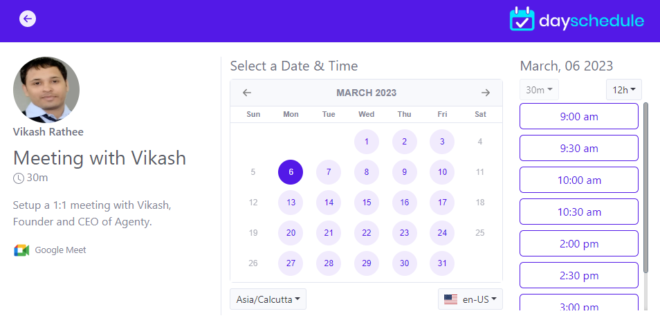 GitHub dayschedule/dayschedule widget: Appointment scheduling widget