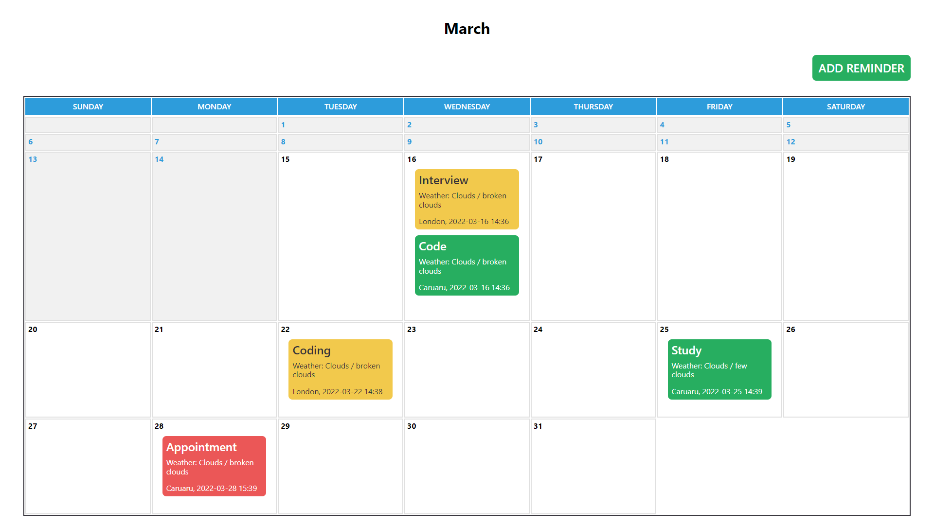 Calendar for productivity app by Lukasz Kwiatkowski on Dribbble