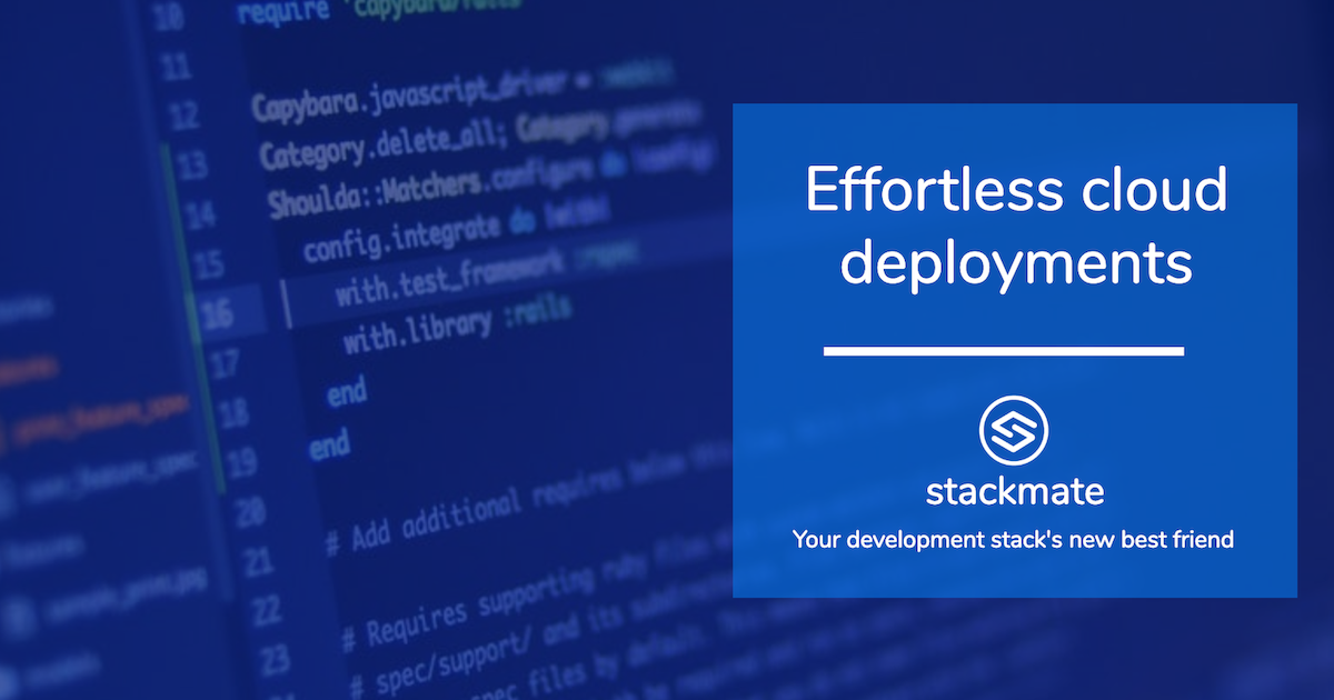 GitHub - stackmate-io/stackmate: Infrastructure for busy developers ...