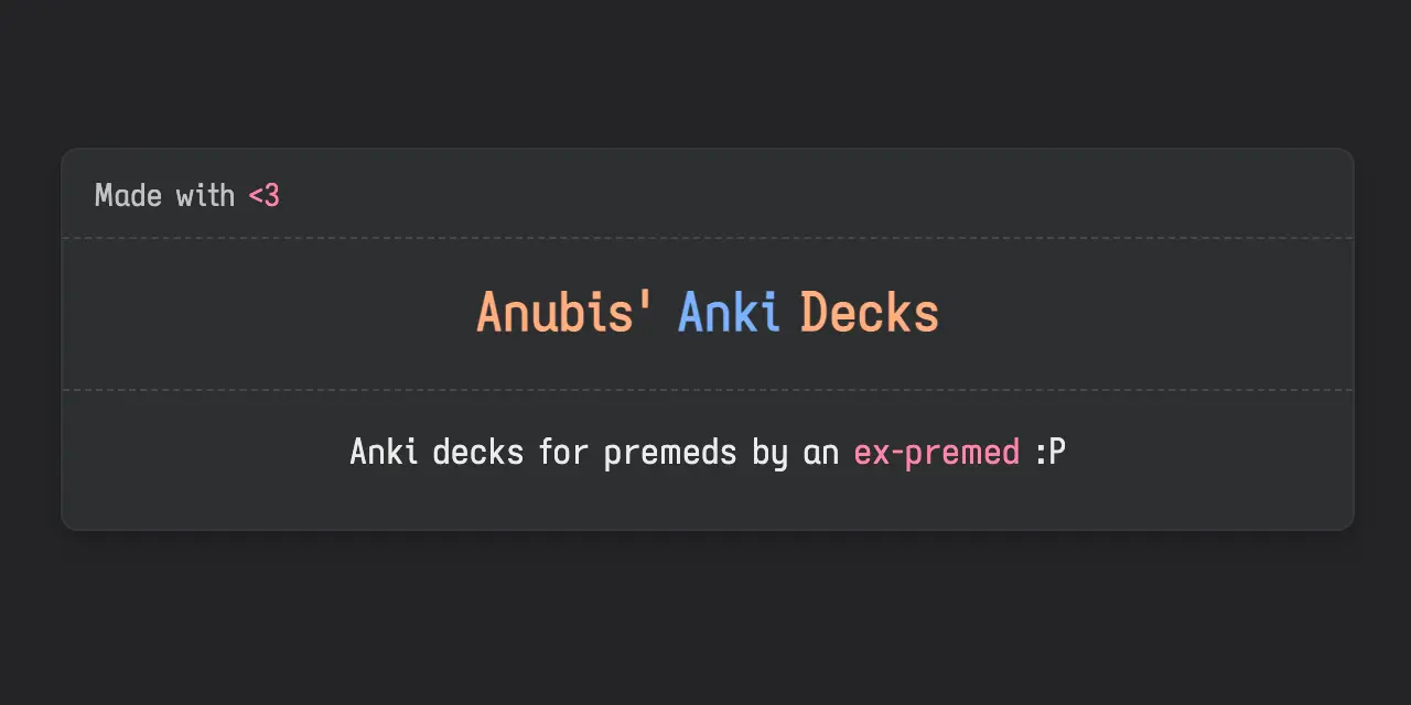 GitHub - AnubisNekhet/AnkiDecks: Decks for Anki that I made :) · GitHub