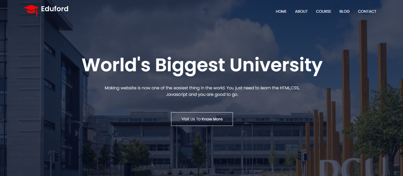 GitHub - poojasrm/UniversityTheme: This is a university theme website ...
