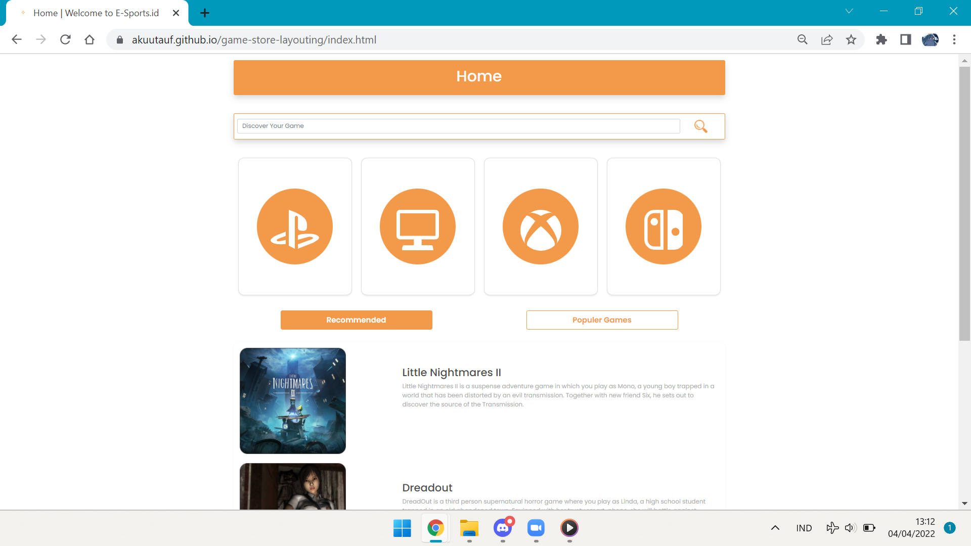 GitHub - Tugas-Kuliah-Poliwangi/game-store-layouting: Mid Project of ...