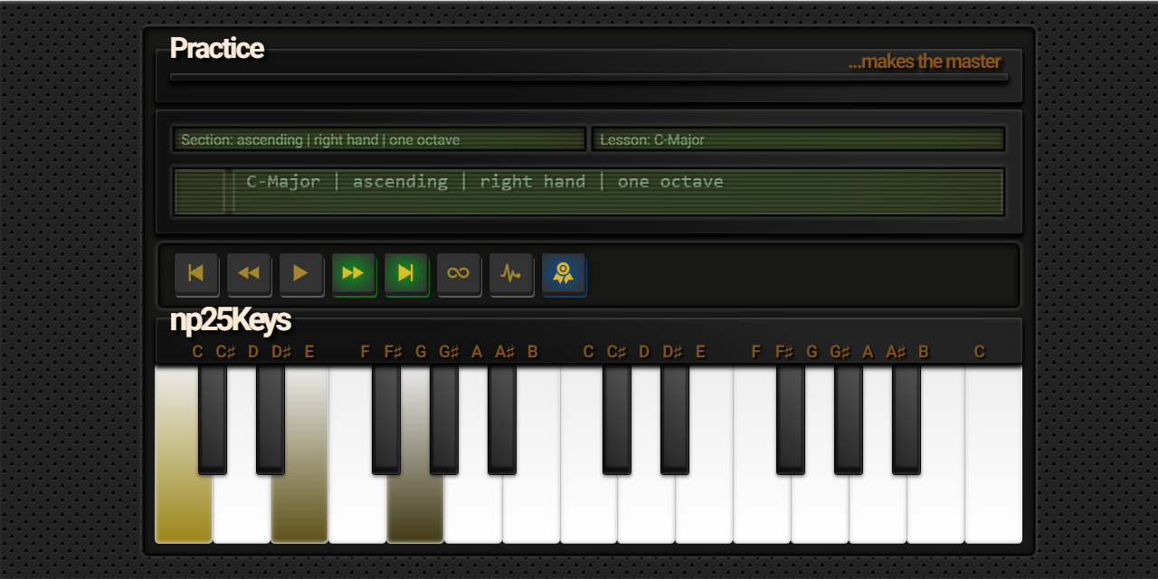 GitHub - npAfterwork/np25keys: A custom UI MIDI Keyboard Trainer for a ...