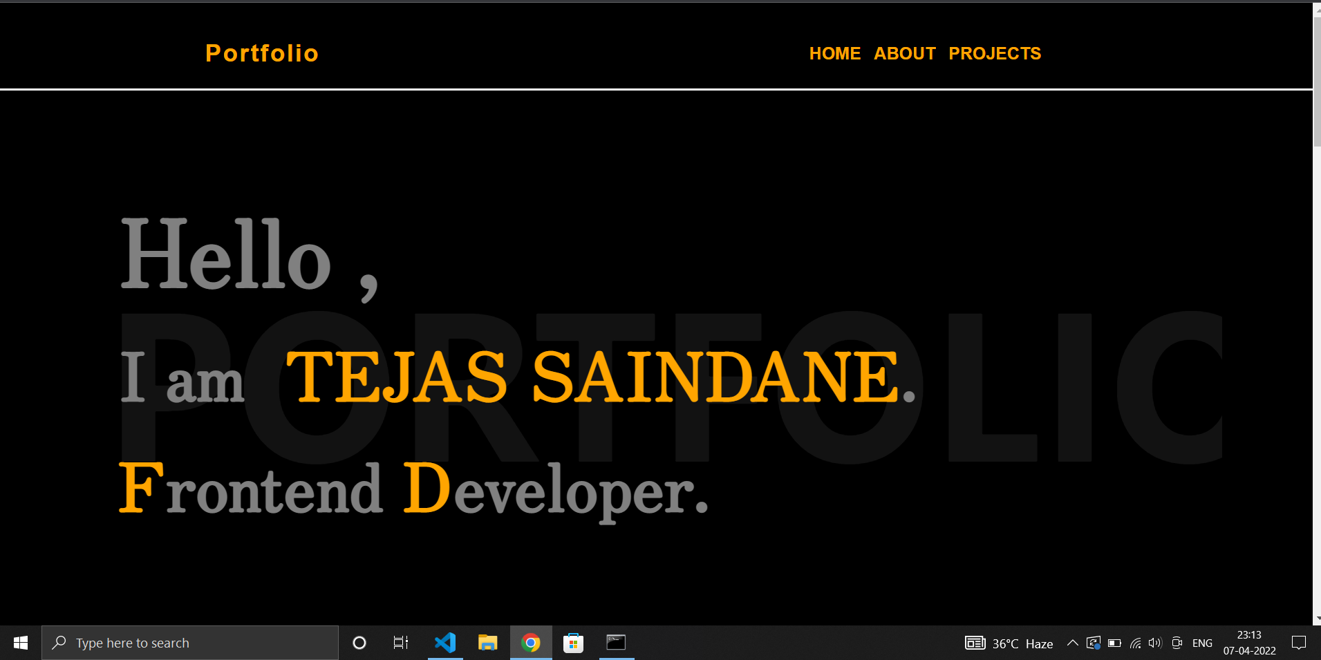 GitHub - tejasksaindane/my-portfolio