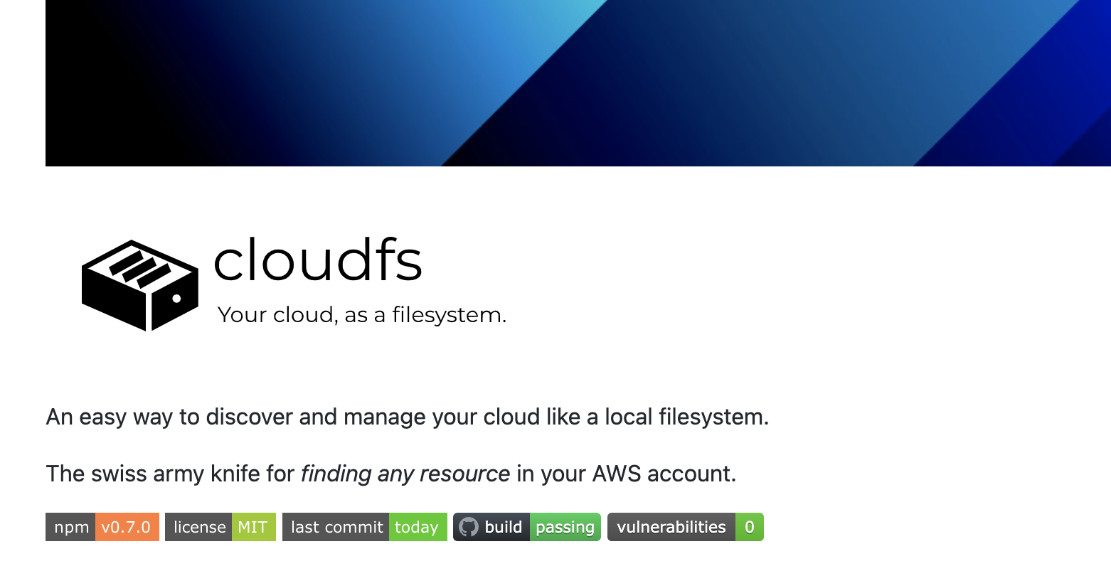 GitHub - khalidx/cfs: An easy way to discover and manage your cloud ...