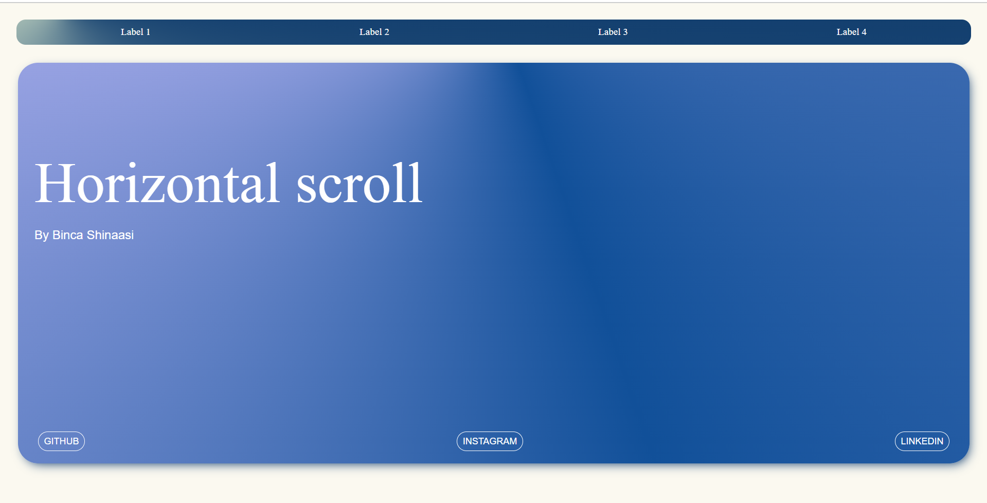 GitHub BincaSA/horizontalscroll Horizontal scroll with menu