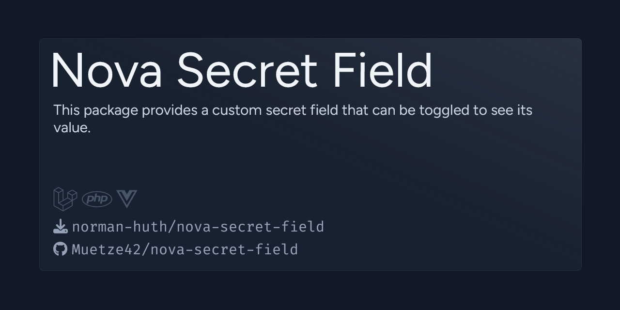 nova-secret-field