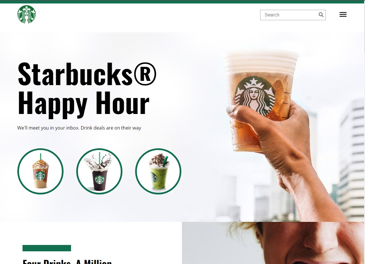 Starbucks website deals