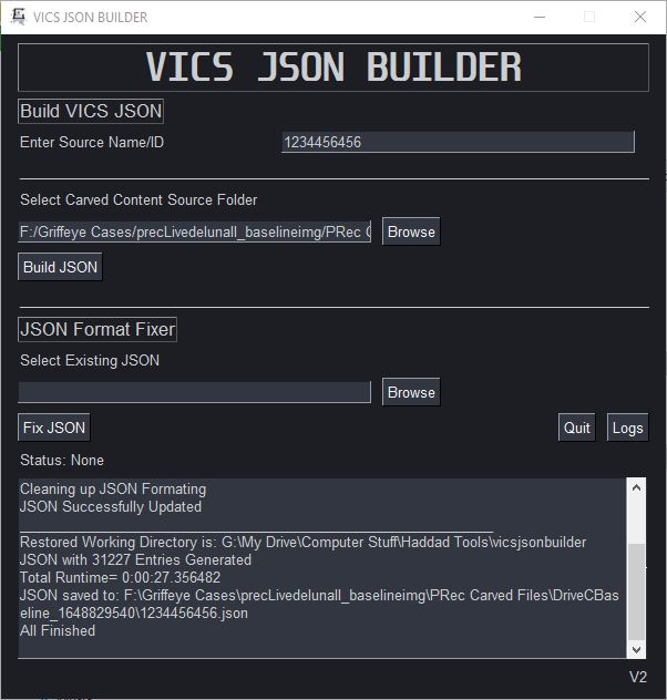 GitHub projectskydroid/vics_json_builder Builds Dictionary Object