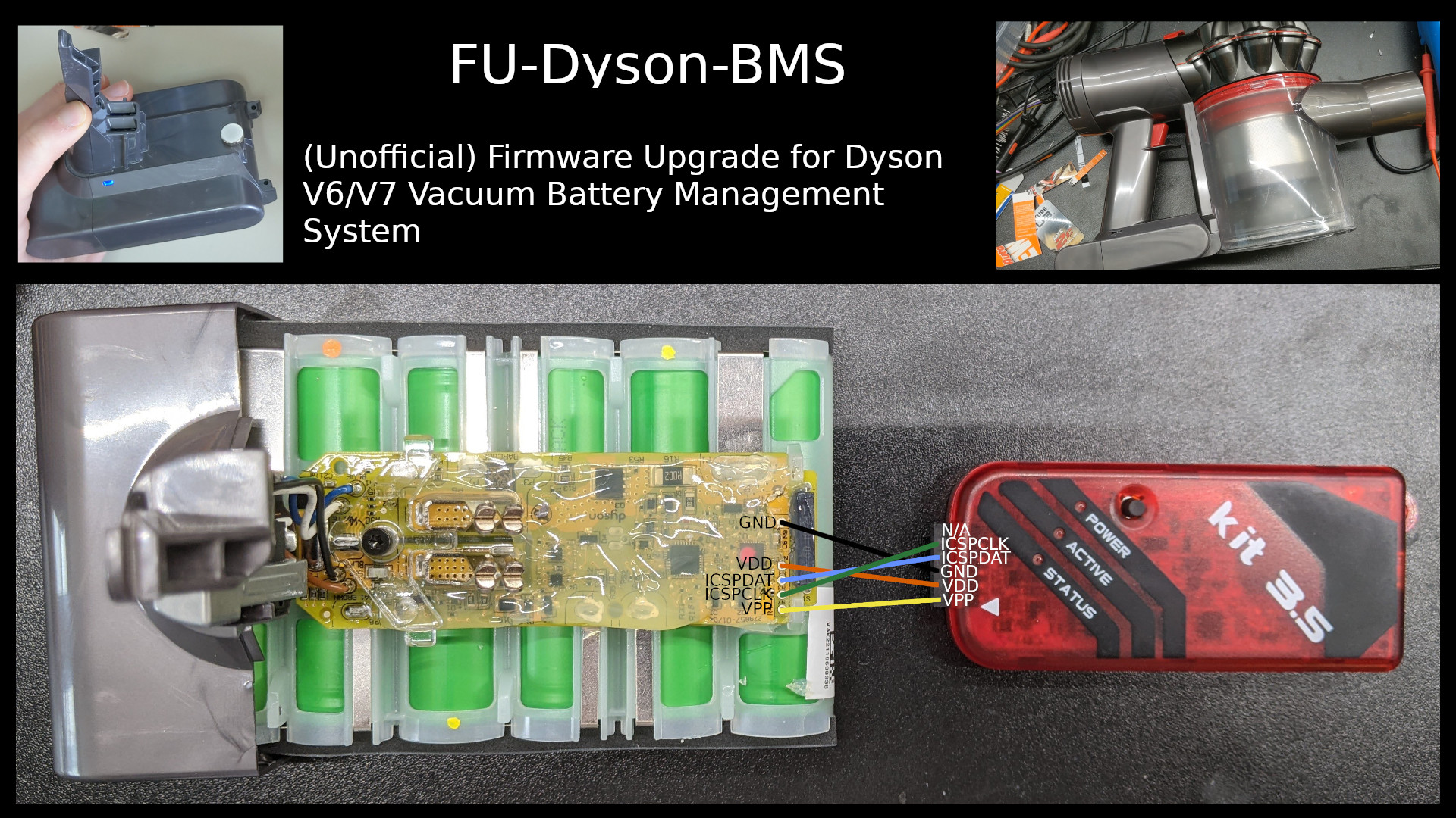 Dyson v8 Battery Swap and Teardown 