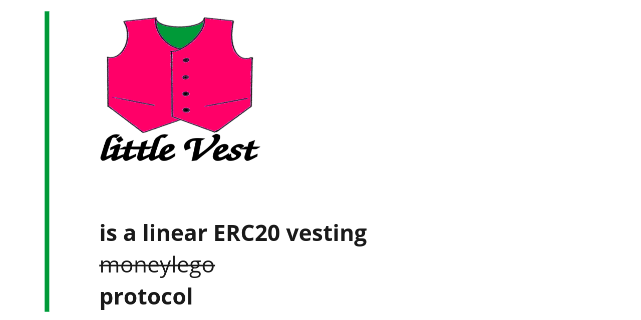 GitHub - parseb/littleVest: lightweight linear ERC20 vesting moneylego