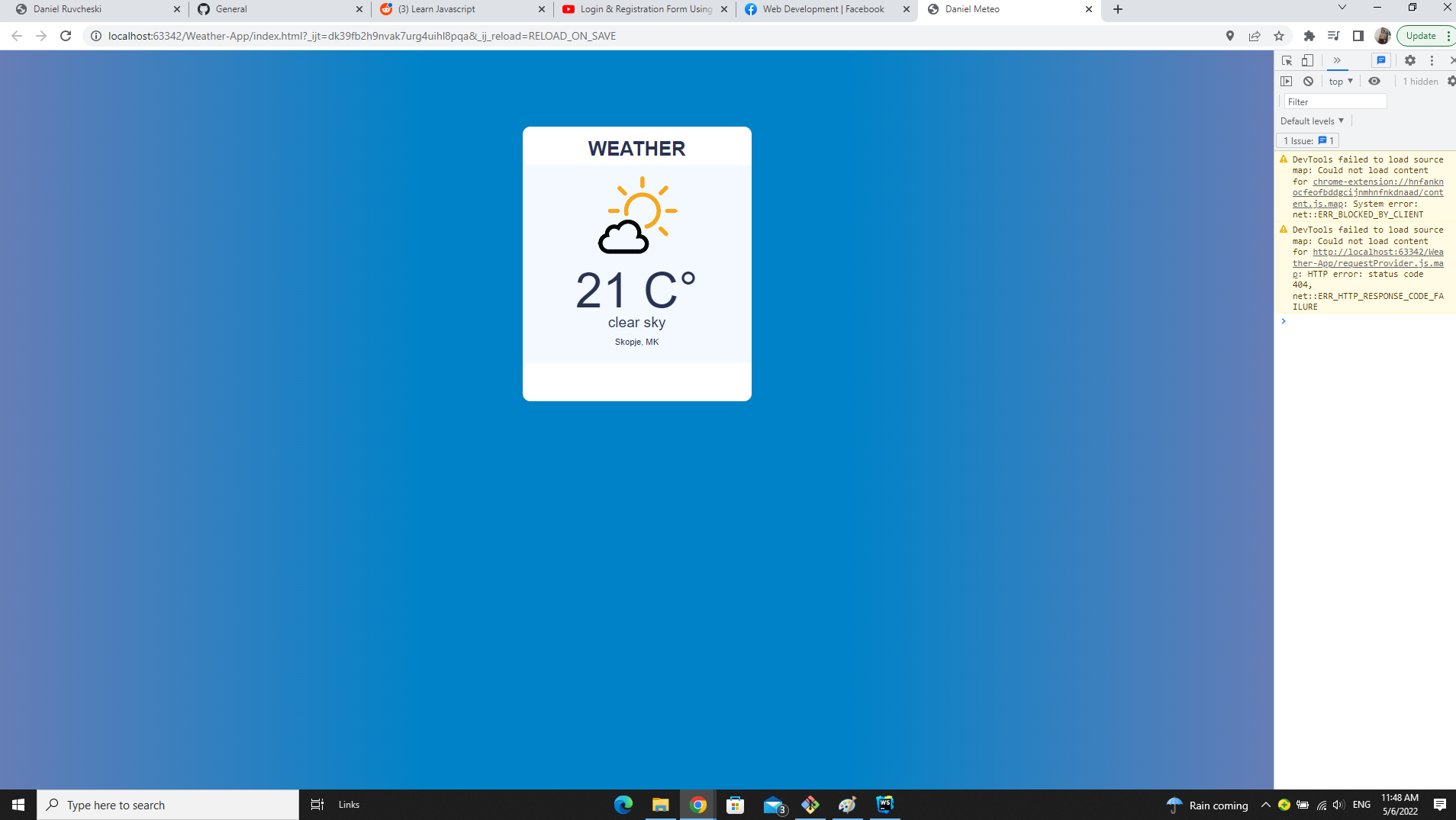 GitHub - DanielRuvchee/Weather-App: Weather App test
