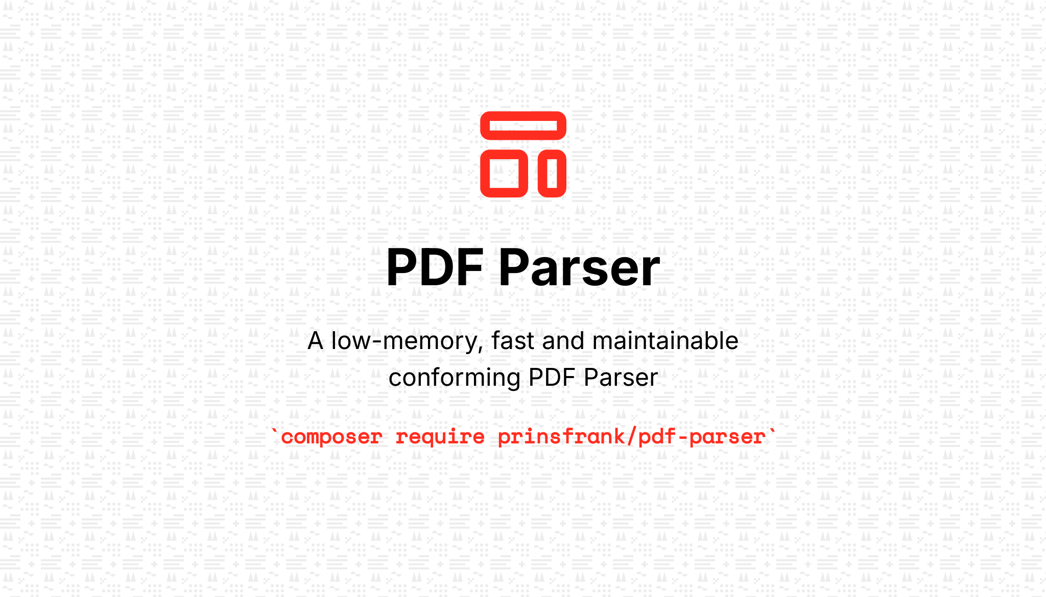 GitHub - PrinsFrank/pdfparser: A low-memory, fast and maintainable ... image.
