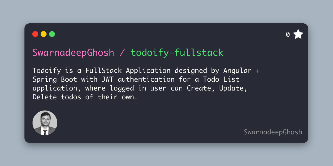 GitHub - SwarnadeepGhosh/todoify-fullstack: Todoify is a FullStack ...