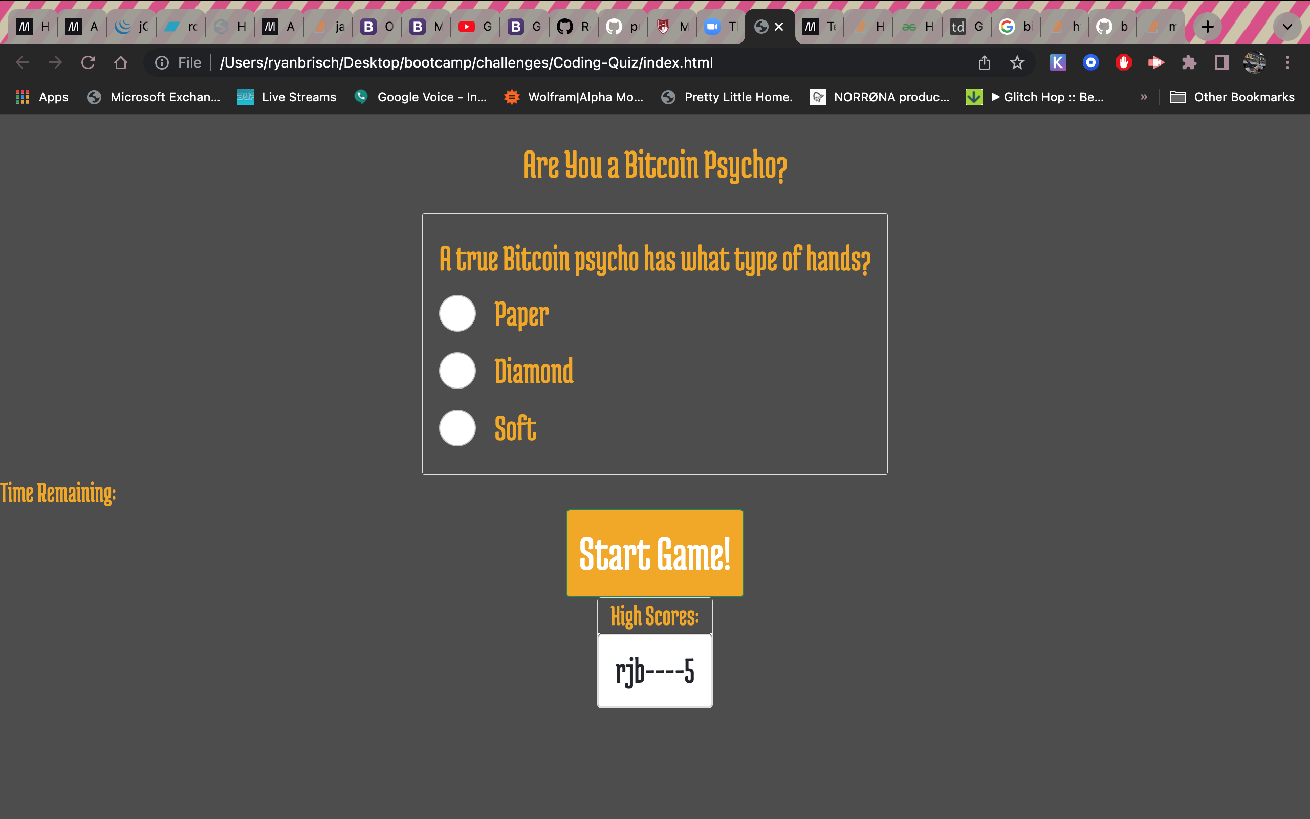 GitHub - brischster/Bitcoin-Psycho-Quiz: Test Your Meme Specific ...
