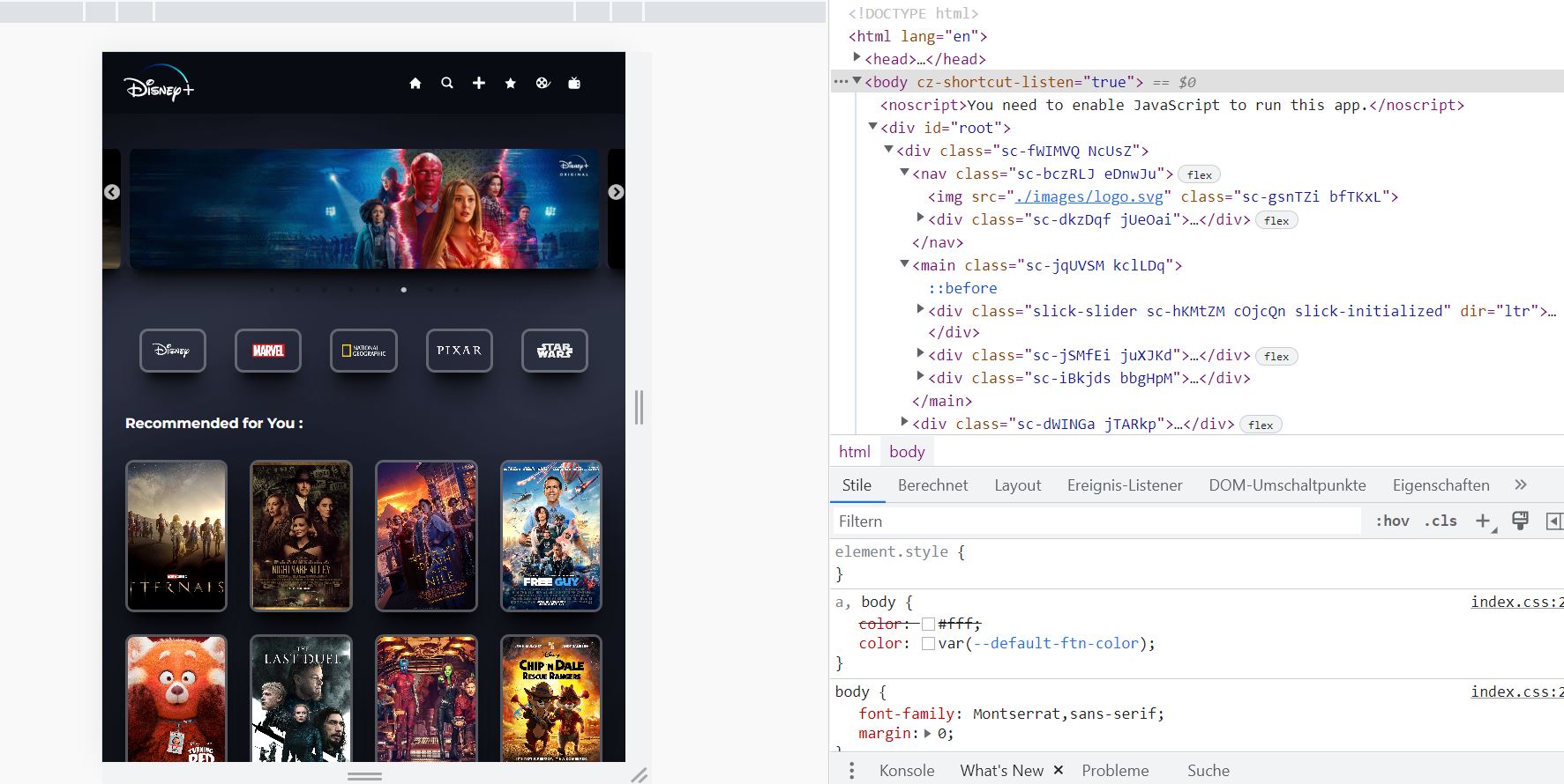 GitHub - luis2605/disney-cl