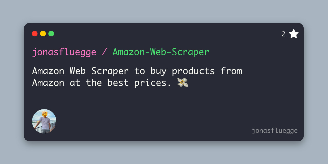 GitHub - jonasfluegge/Amazon-Web-Scraper: Amazon Web Scraper to buy ...