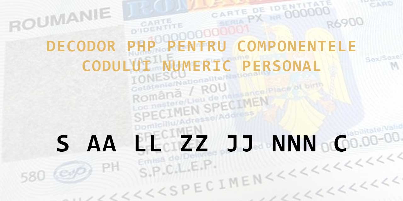 GitHub - mmlTools/CNPDecoder: O clasă PHP simplă prin care se pot ...