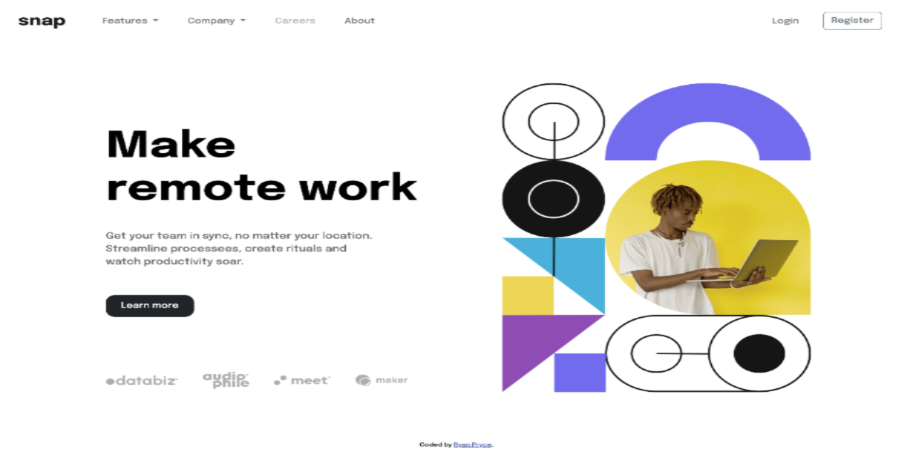 GitHub - RPryce001/Snap-startup-landing-page: Snap landing page created ...