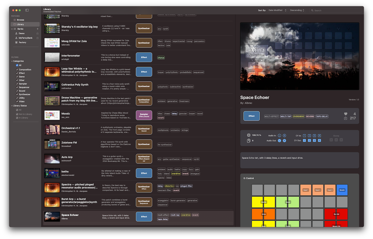 GitHub johnnyturpinaow/zoia_lib_macOS A native macOS patch manager