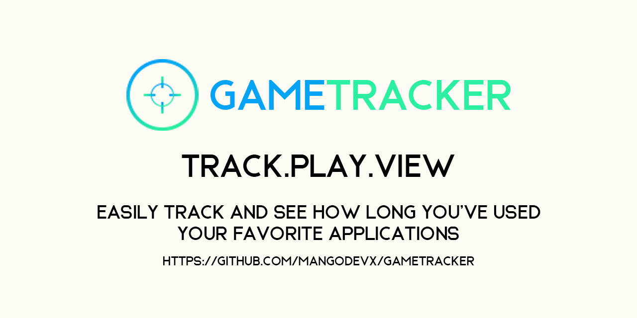 GitHub MangoDevx/GameTracker GameTracker tracks how many hours you