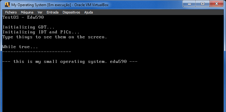 GitHub - Edw590/TestOS: A small Operating System for me to gain ...